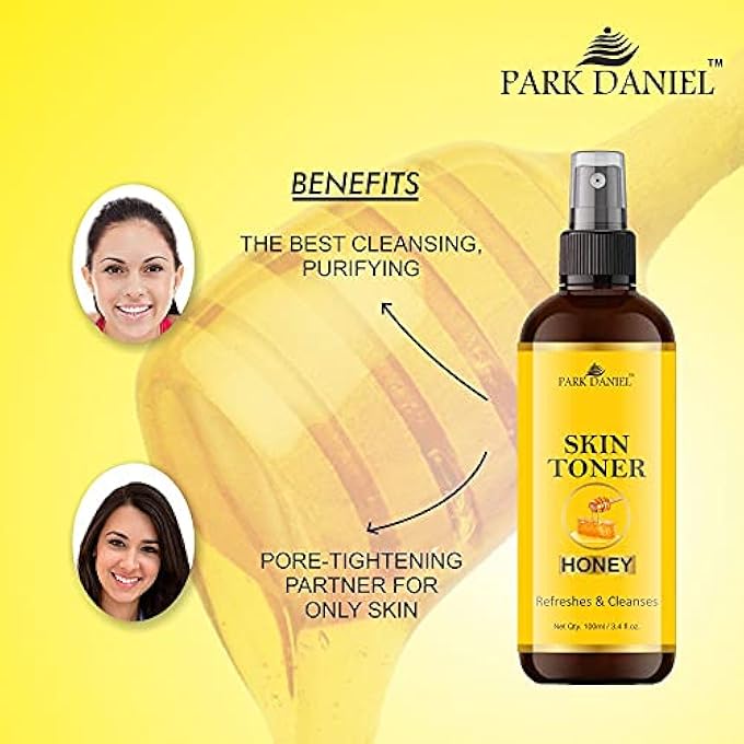 Park Daniel PURE AND NATURAL HONEY SKIN TONER FOR MEN AND WOMEN (PACK OF 1, 100 ML)|REFRESHING AND HYDRATING FACIAL MIST FOR GLOWING SKIN ALCOHOL-FREE TONER FOR OILY AND ACNE-PRONE SKIN| - Image 2